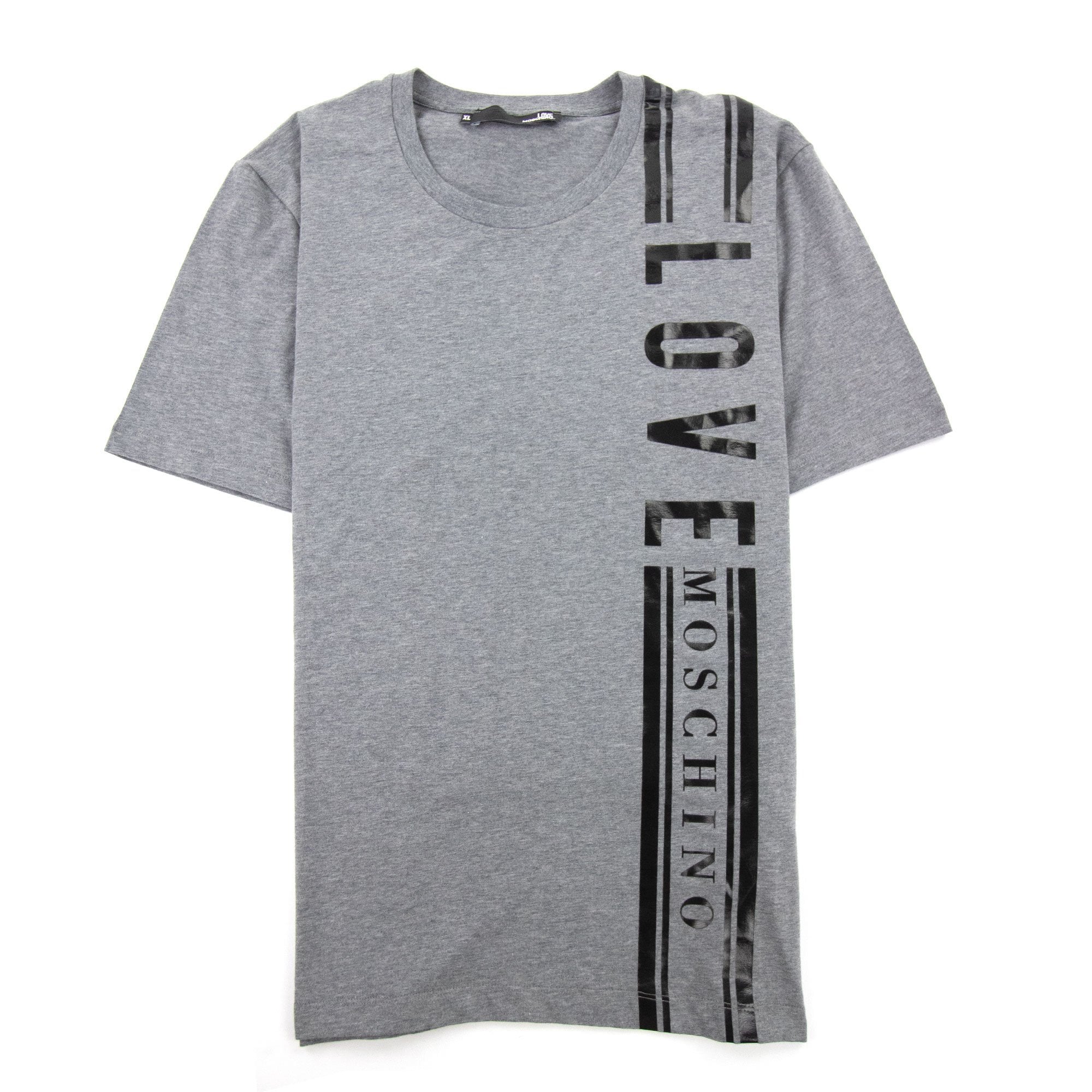 Love Moschino Side Logo T Shirt Dark Grey