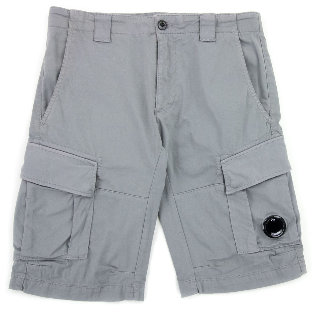 Cp Company Bermuda Cargo Stretch Sateen Shorts Griffin Grey 937