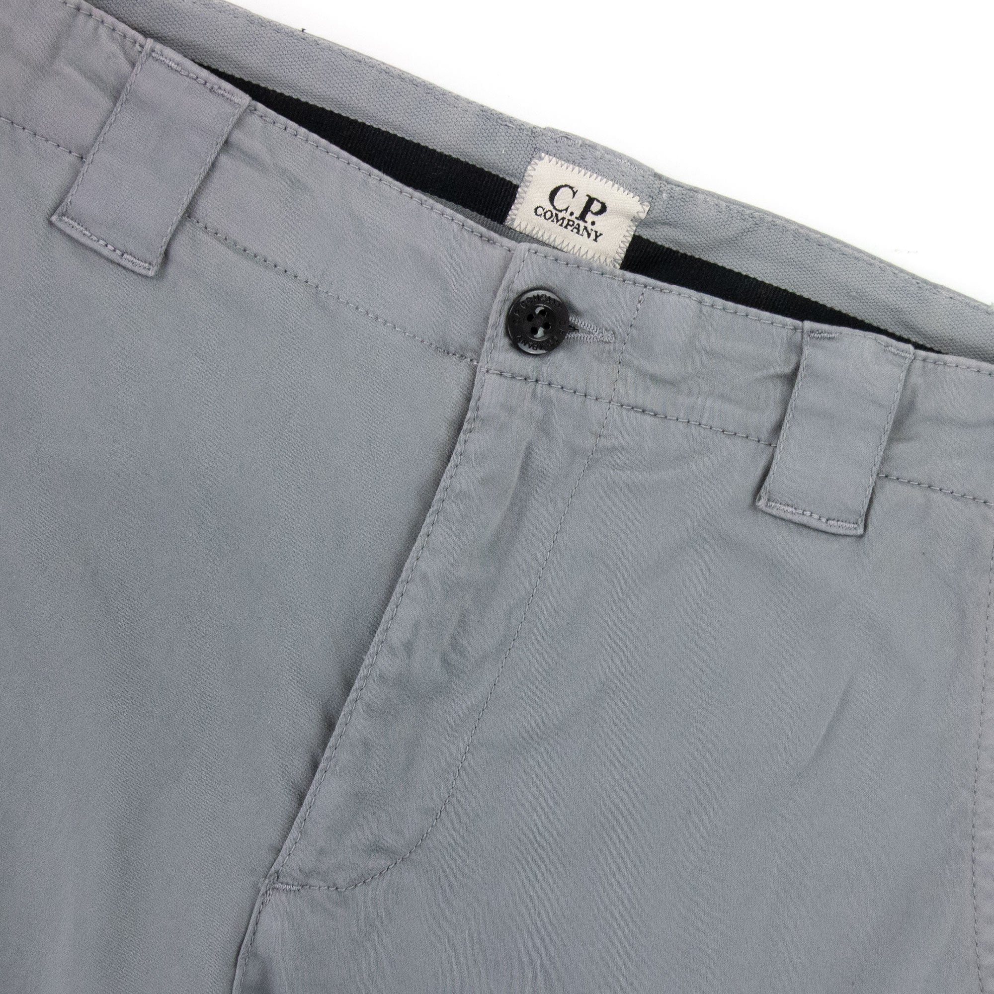 Cp Company Bermuda Cargo Stretch Sateen Shorts Griffin Grey 937
