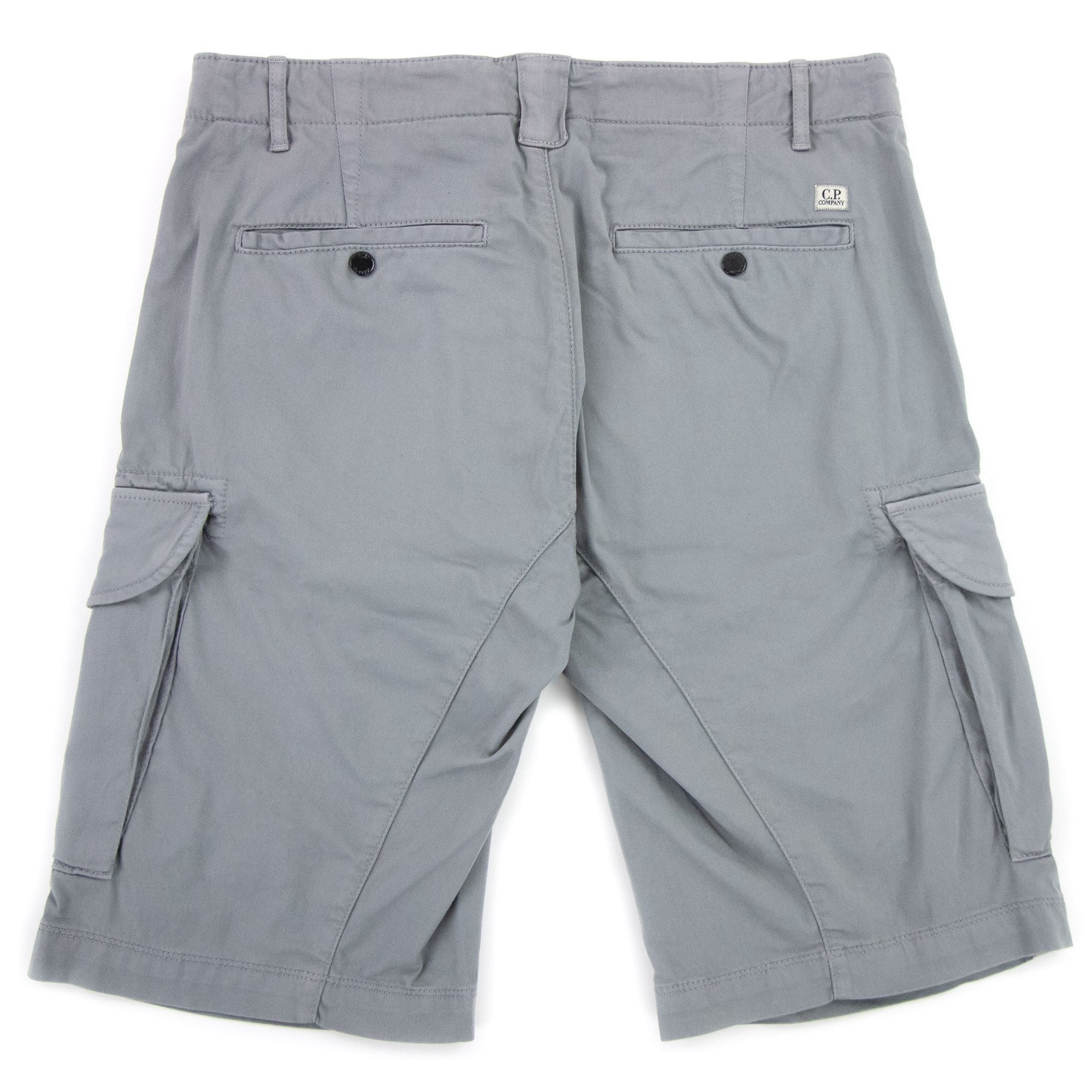 Cp Company Bermuda Cargo Stretch Sateen Shorts Griffin Grey 937