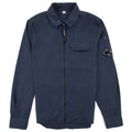 Cp Company Emerized Gabardine Zipped Shirt Navy 888