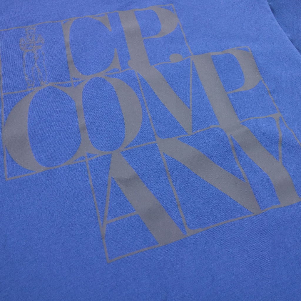 Cp Company C.p Block Man Tshirt Blue Quartz 892