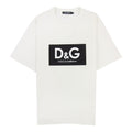 Dolce & Gabbana D&g Print Cotton T Shirt Off White