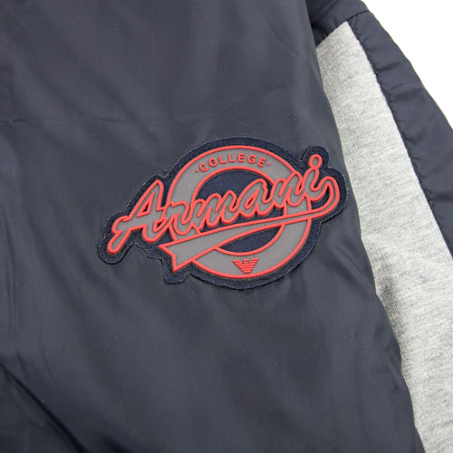 Armani Junior Rubber Logo Nylon Mix Jacket Bicolore