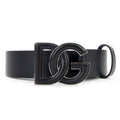 Dolce & Gabbana Dg Logo Lux Leather Belt Black | ONU