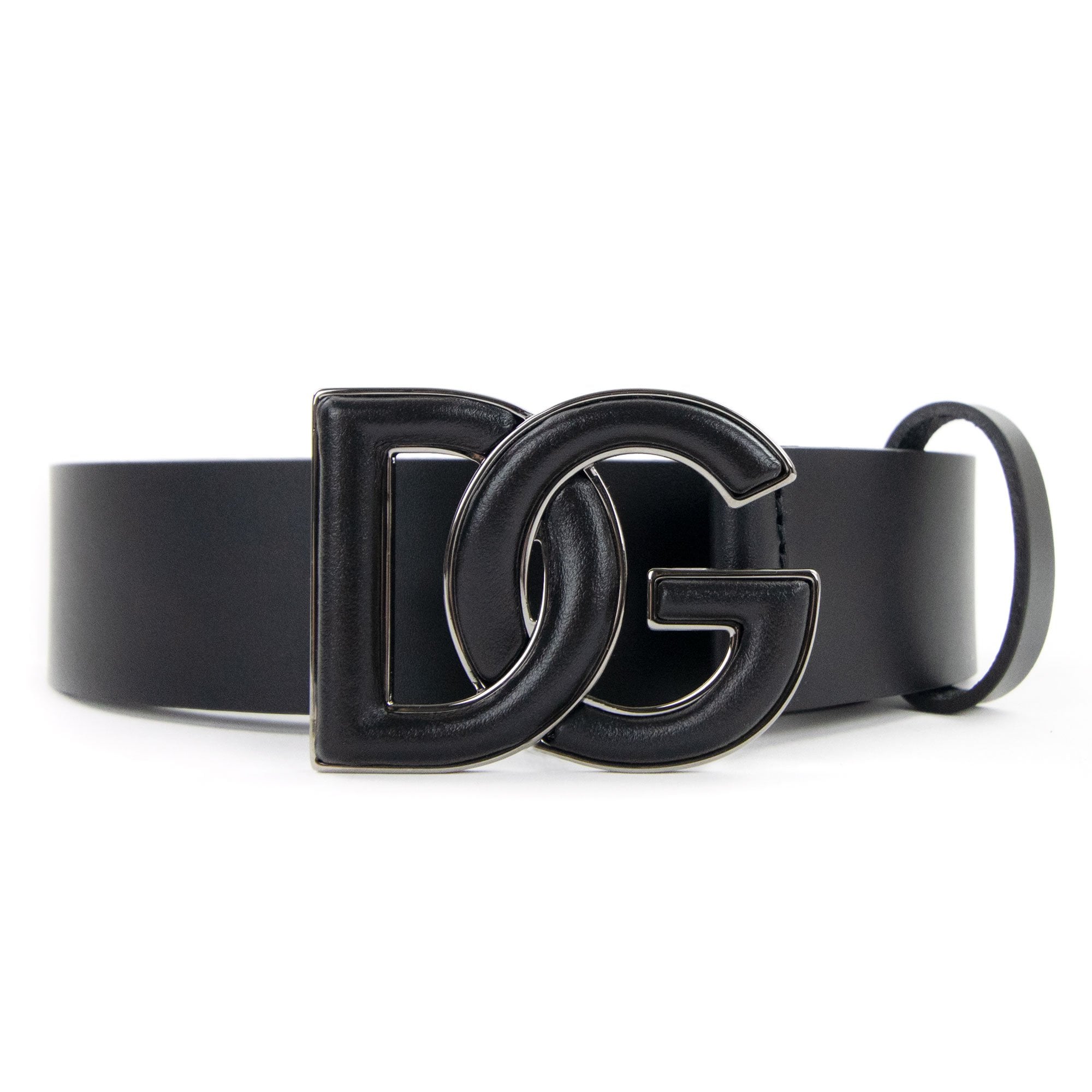 Dolce & Gabbana Dg Logo Lux Leather Belt Black | ONU