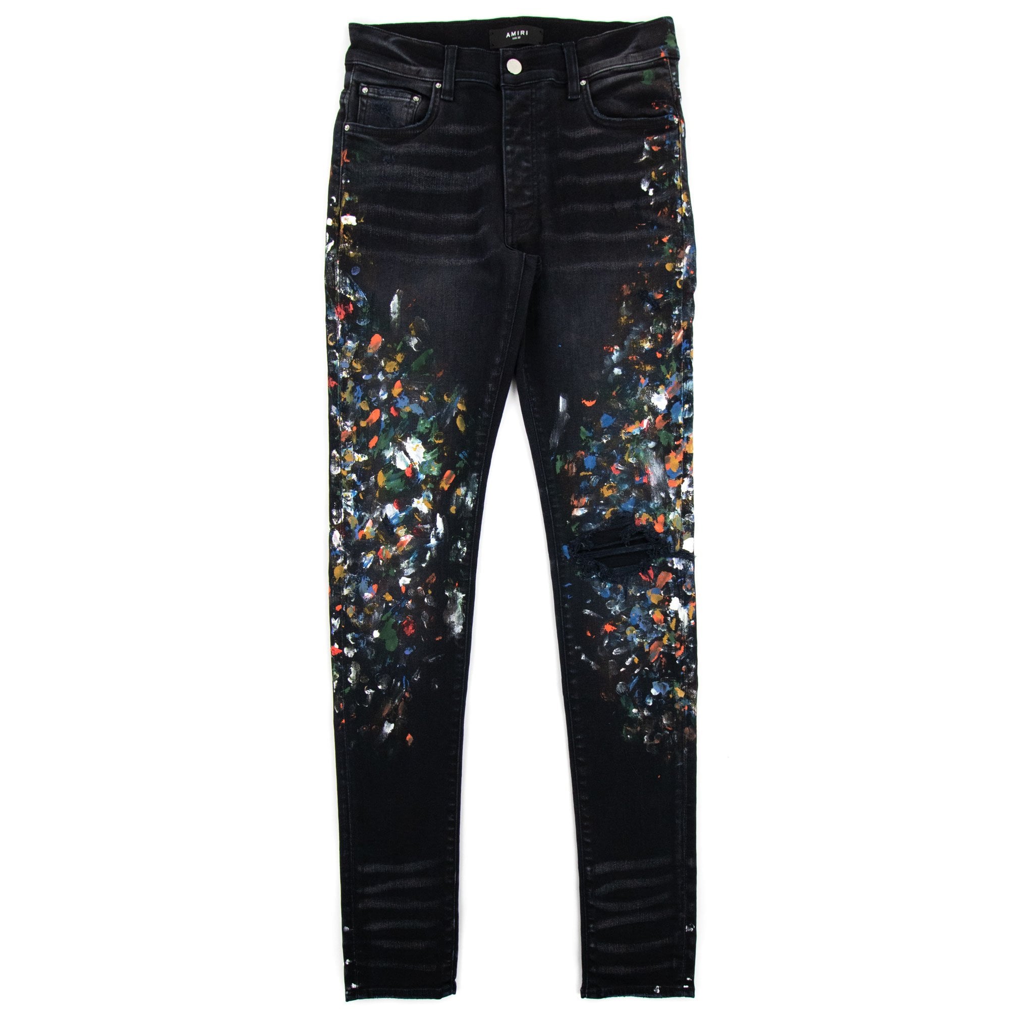 Amiri Skinny Painter Jeans Aged Black