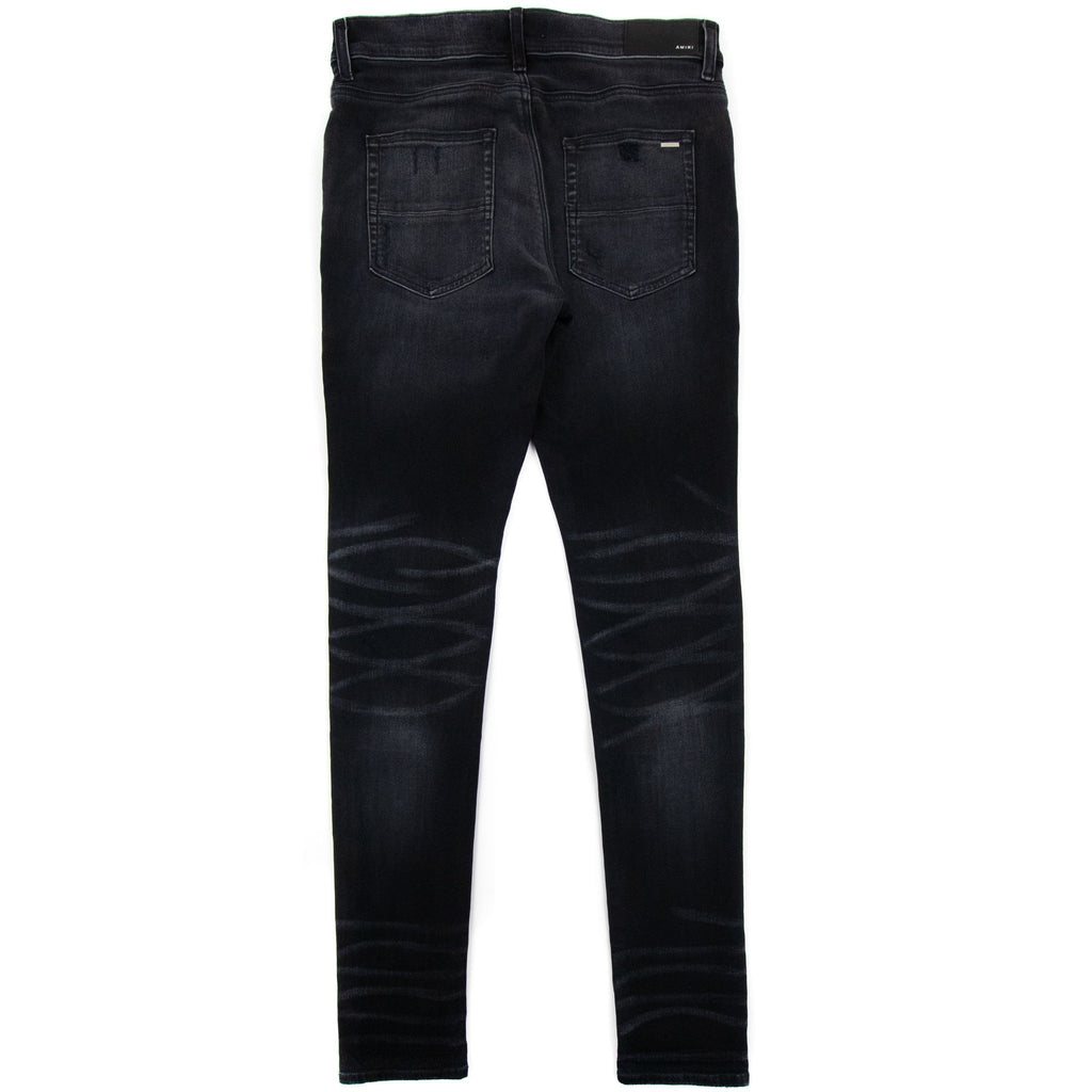 Amiri Mx1 Cracked Paint Jeans Aged Black