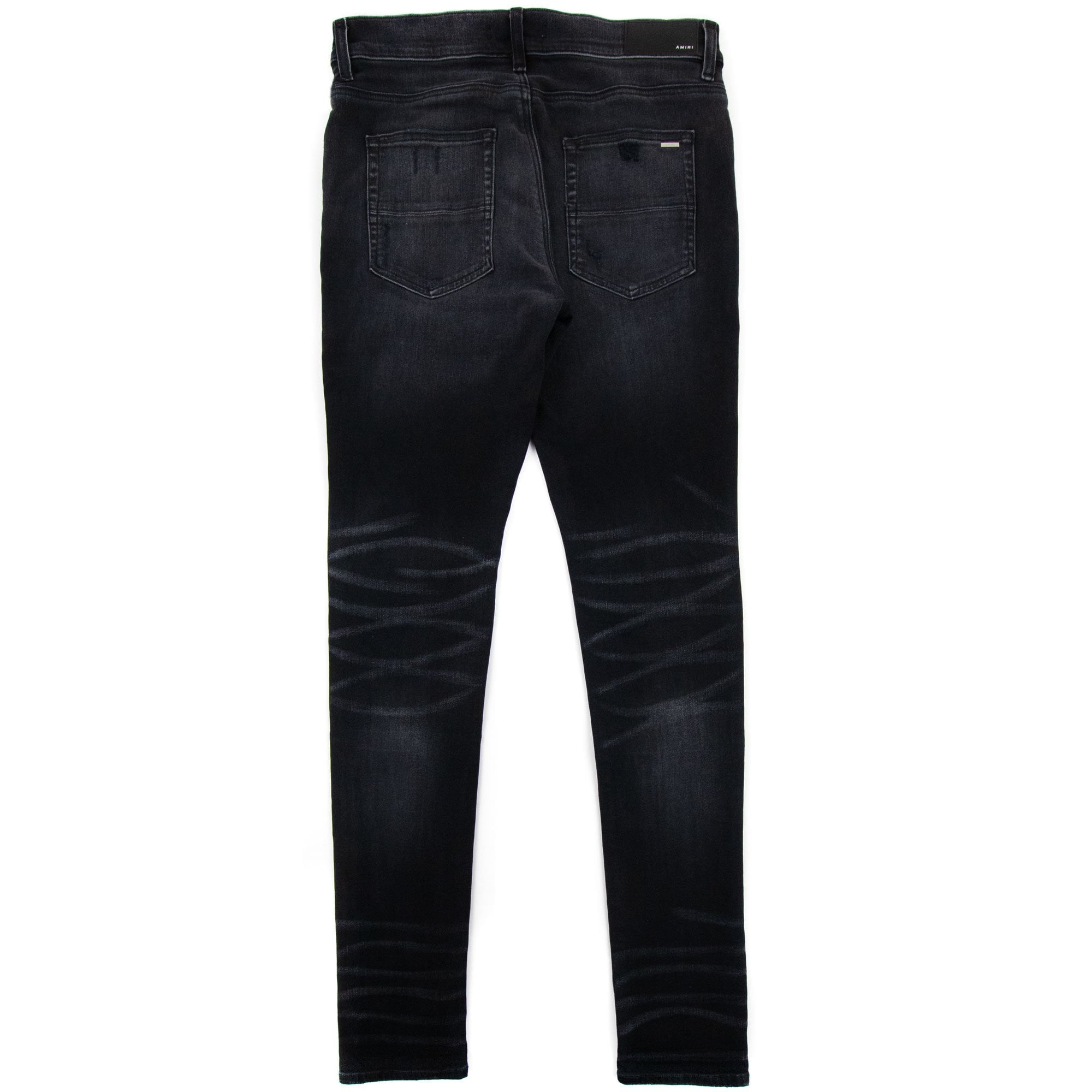 Amiri Mx1 Cracked Paint Jeans Aged Black