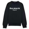 Balmain Foil Logo Sweatshirt Black/Silver Foil Logo
