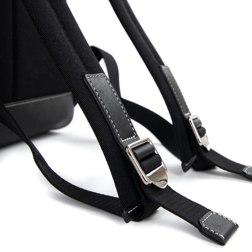 Burberry Check And Leather Backpack Dark Birch Brown
