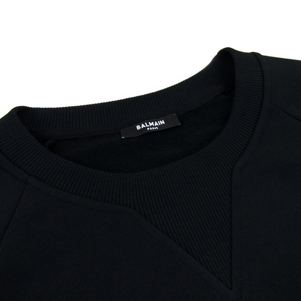 Balmain Foil Logo Sweatshirt Black/gold