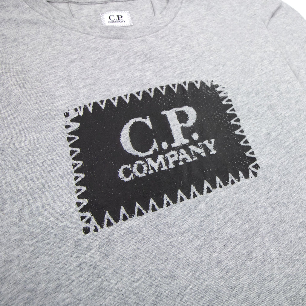 Cp Company Patch Logo T-shirt Grey Black