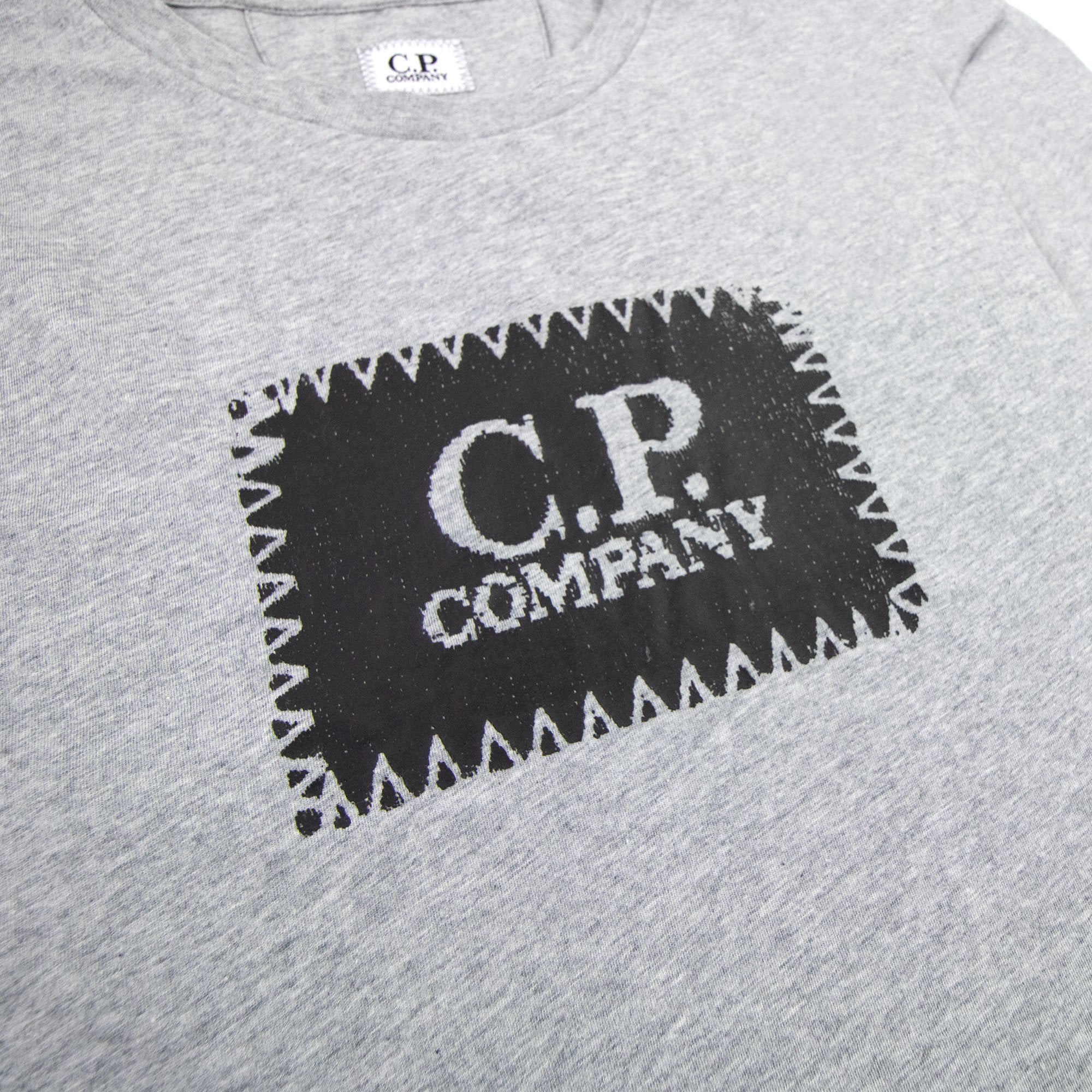 Cp Company Patch Logo T-shirt Grey Black