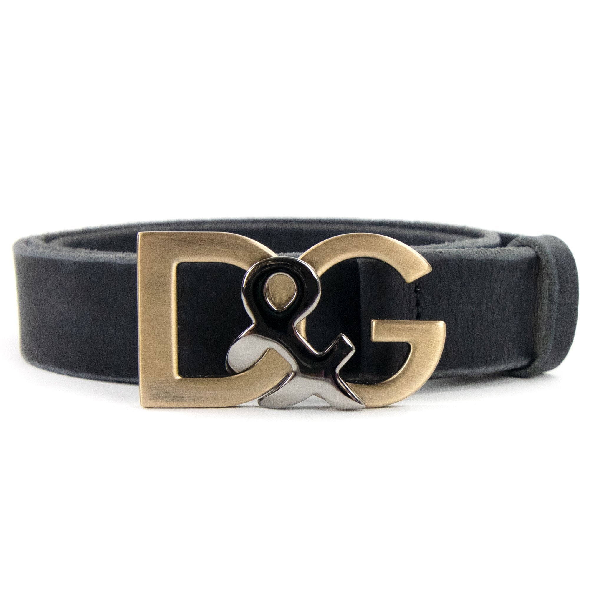 Dolce & Gabbana Worn Leather Look DG Belt Black | ONU – Onu