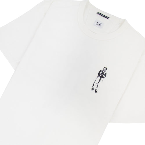 Cp Company 30/2 Mercerized Jersey Sailor T Shirt White 103