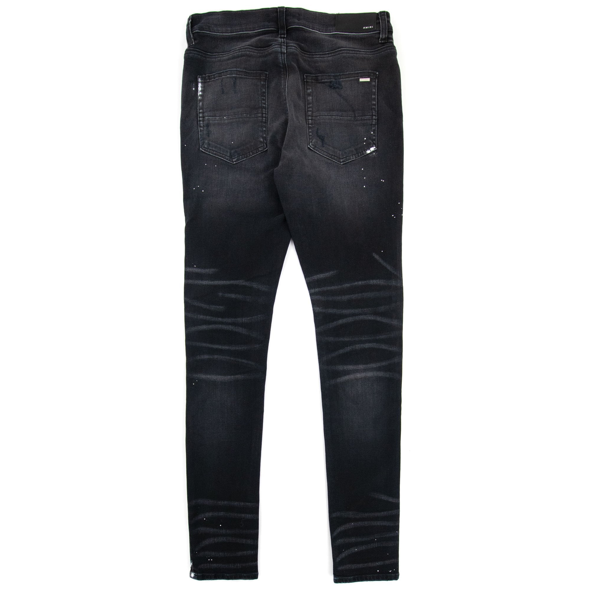 Amiri Mx1 Plaid Jeans Aged Black