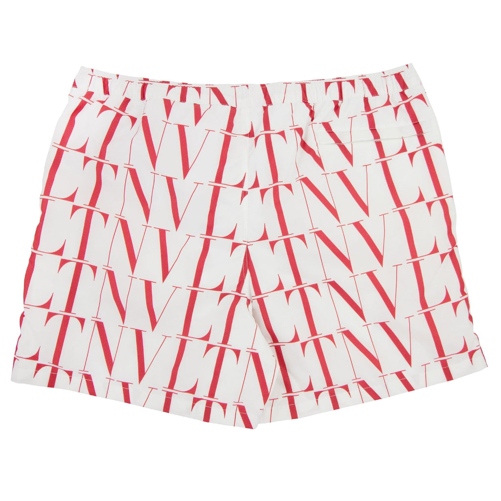 Valentino Vltn Multi Swim Shorts White/red