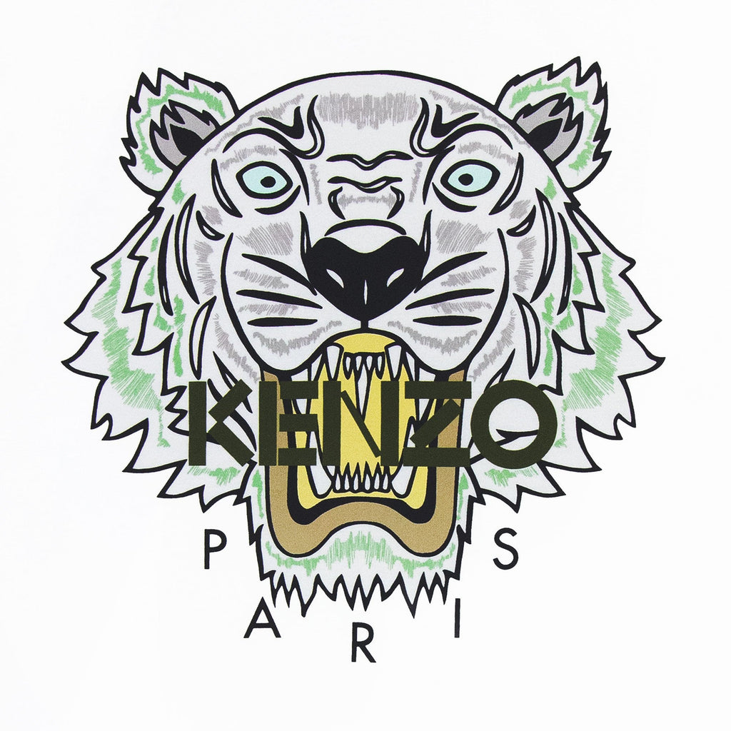 Kenzo Icon Tiger T-shirt White/green