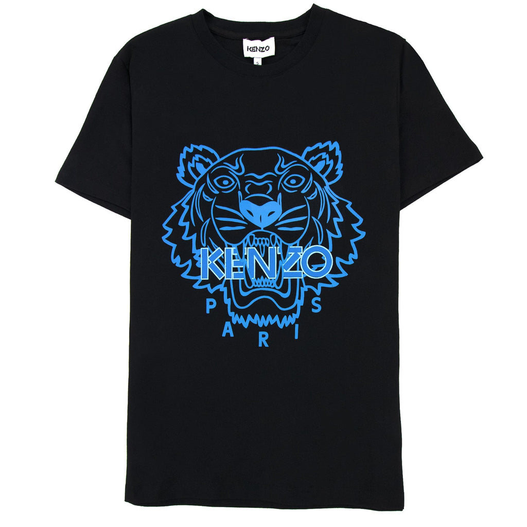 Kenzo Rubber Tiger Logo Tshirt Black/blue