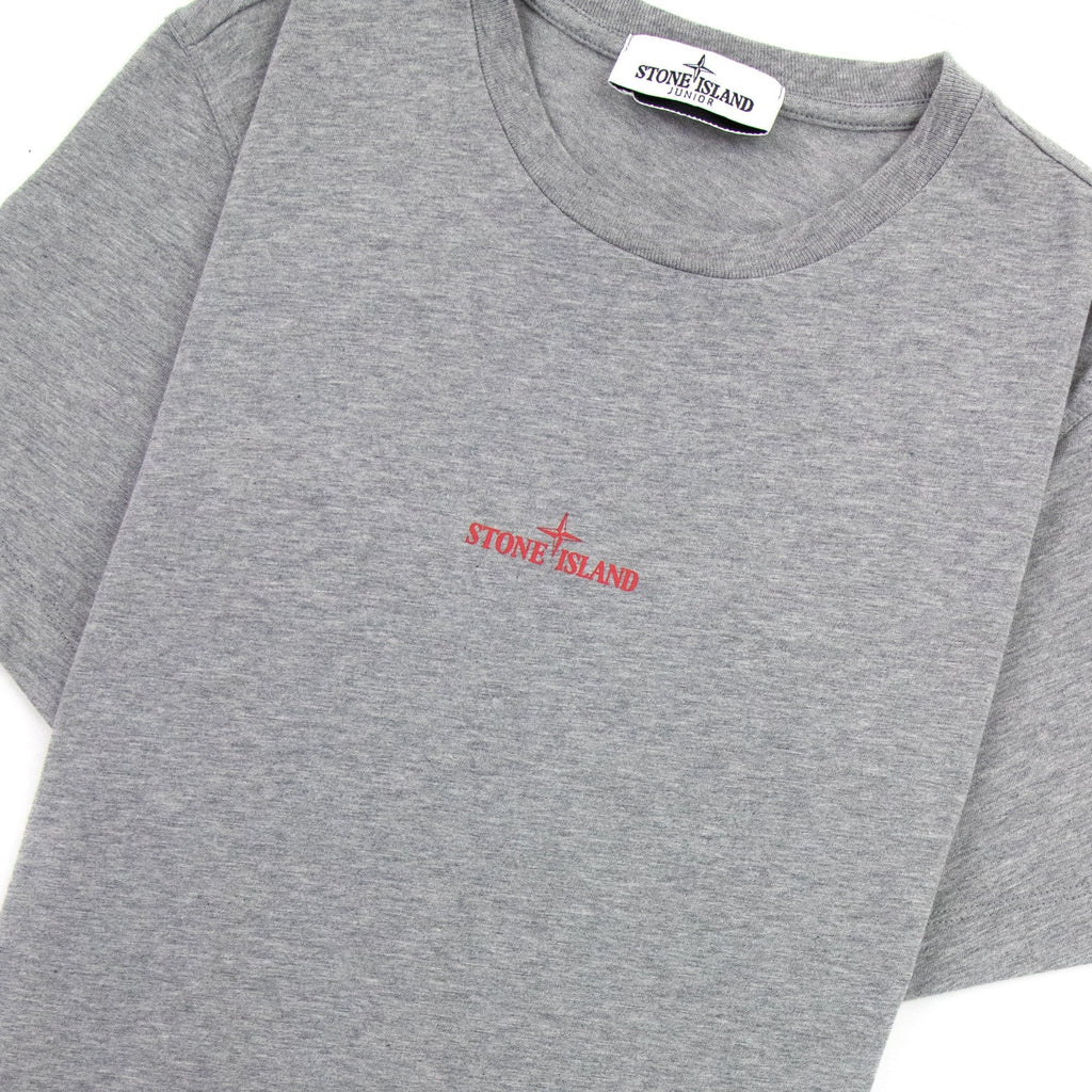 Stone Island Junior Graphic Print T Shirt Grey V0064