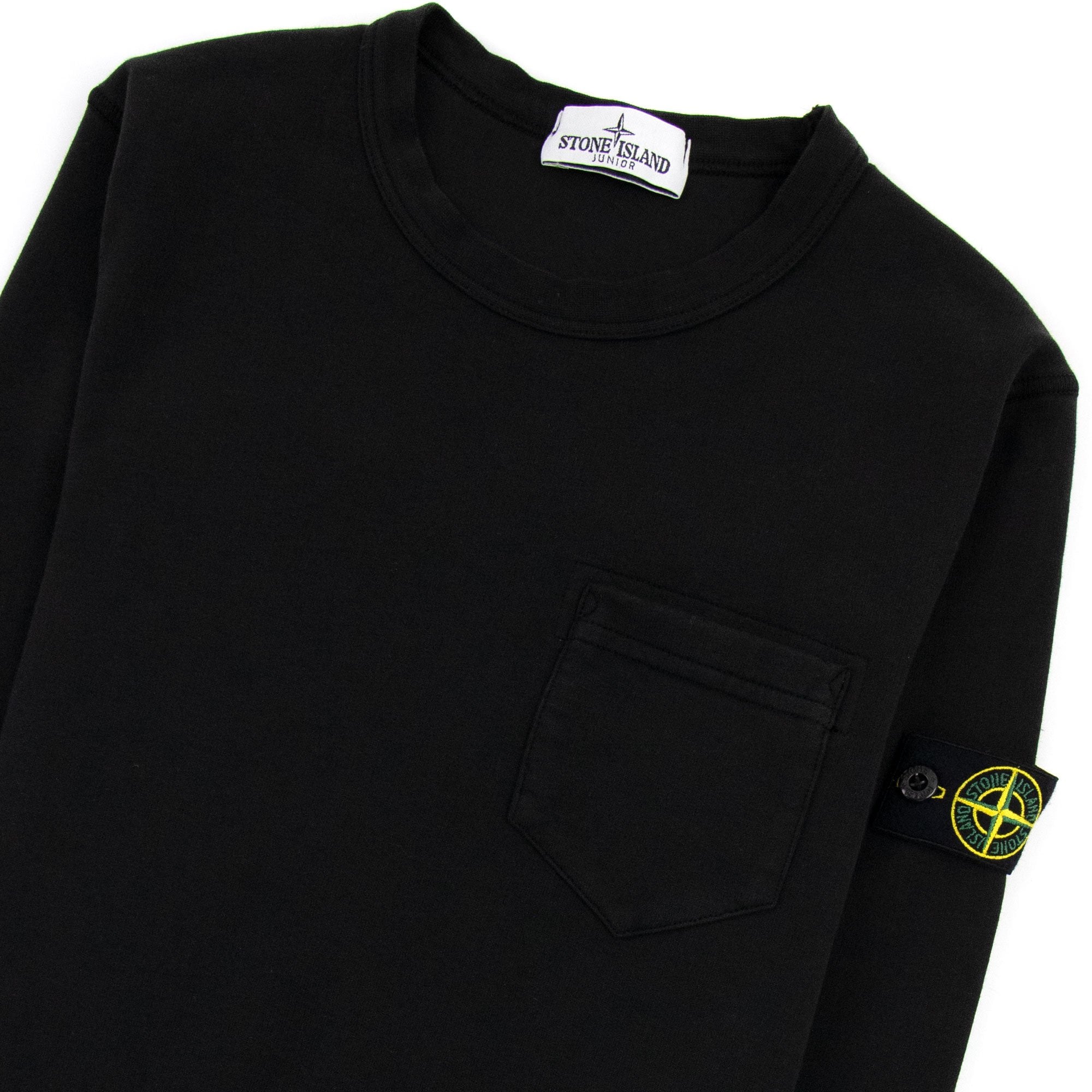 Stone Island Junior 62040 Bubble Gum Print Sweatshirt Black V0029