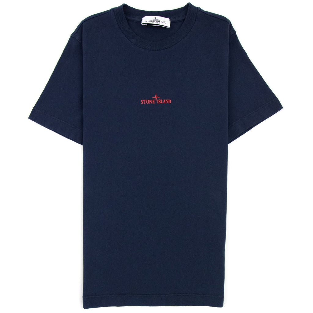 Stone Island Junior Graphic Print T Shirt Navy Blue V0028