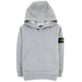 Stone Island Junior Arm Badge Hooded Sweatshirt Grey V0064