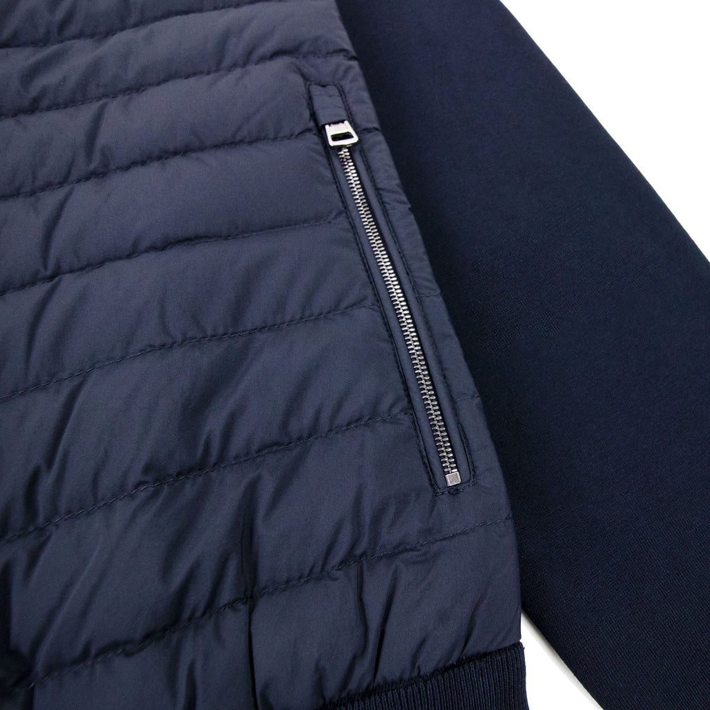 Moncler Padded Cotton Cardigan Navy