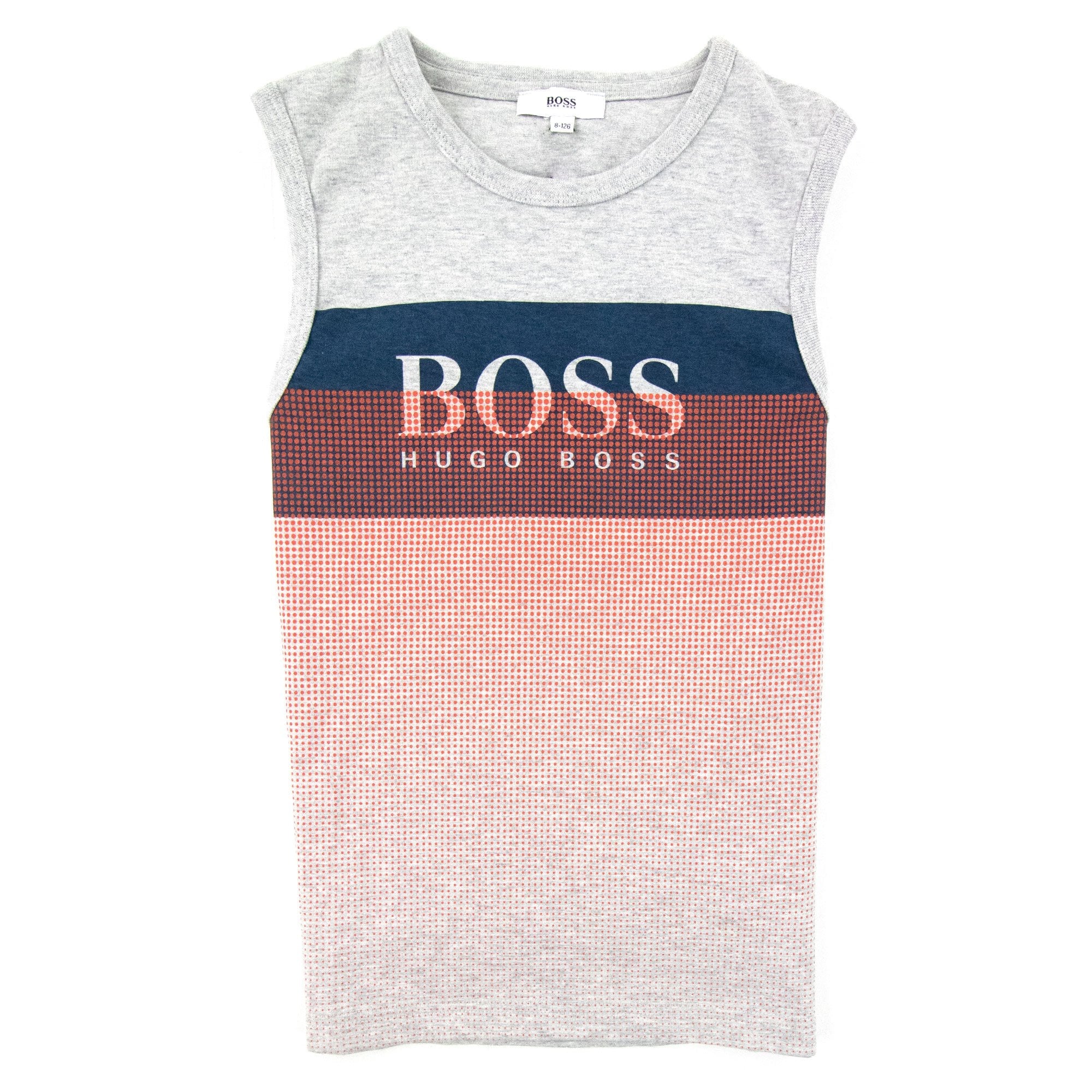 Hugo Boss Kids Logo Tank Top Light Grey