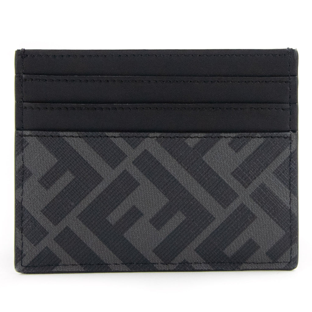 Fendi Ff Grey Card Holder Black/Grey