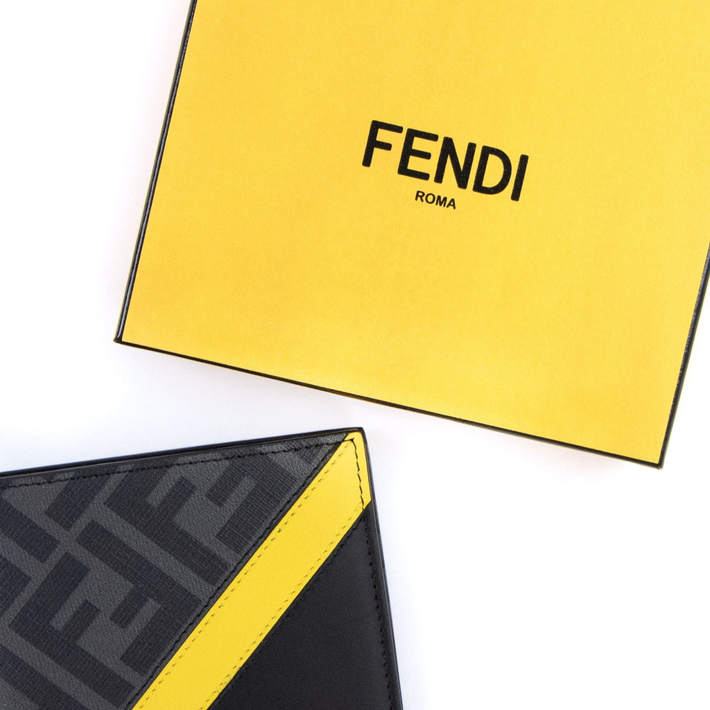 Fendi Grey Bi-fold Wallet Black/Grey