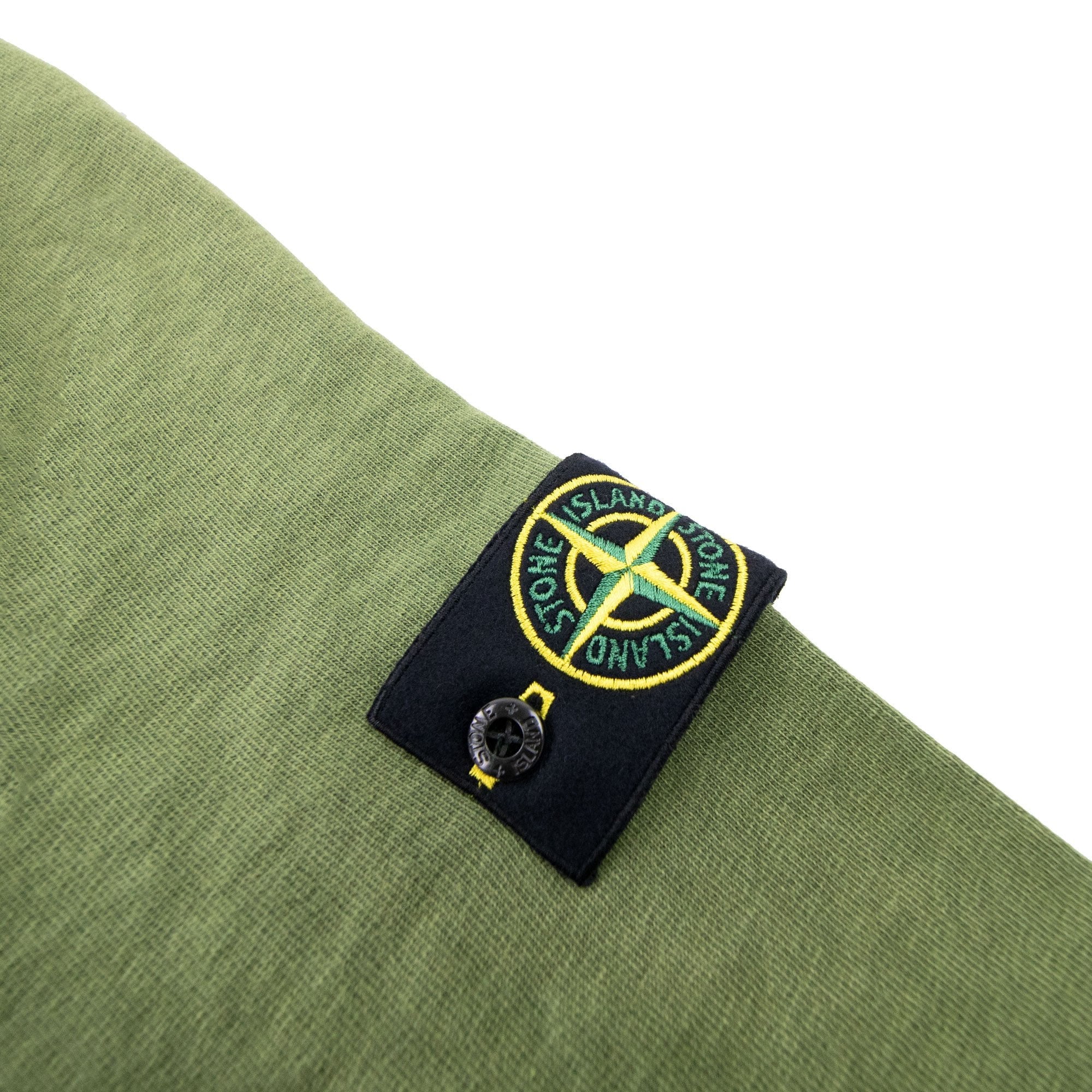 Stone Island 66360 Malfile Fleece Garment Dayed Sweatshirt Olive V0158