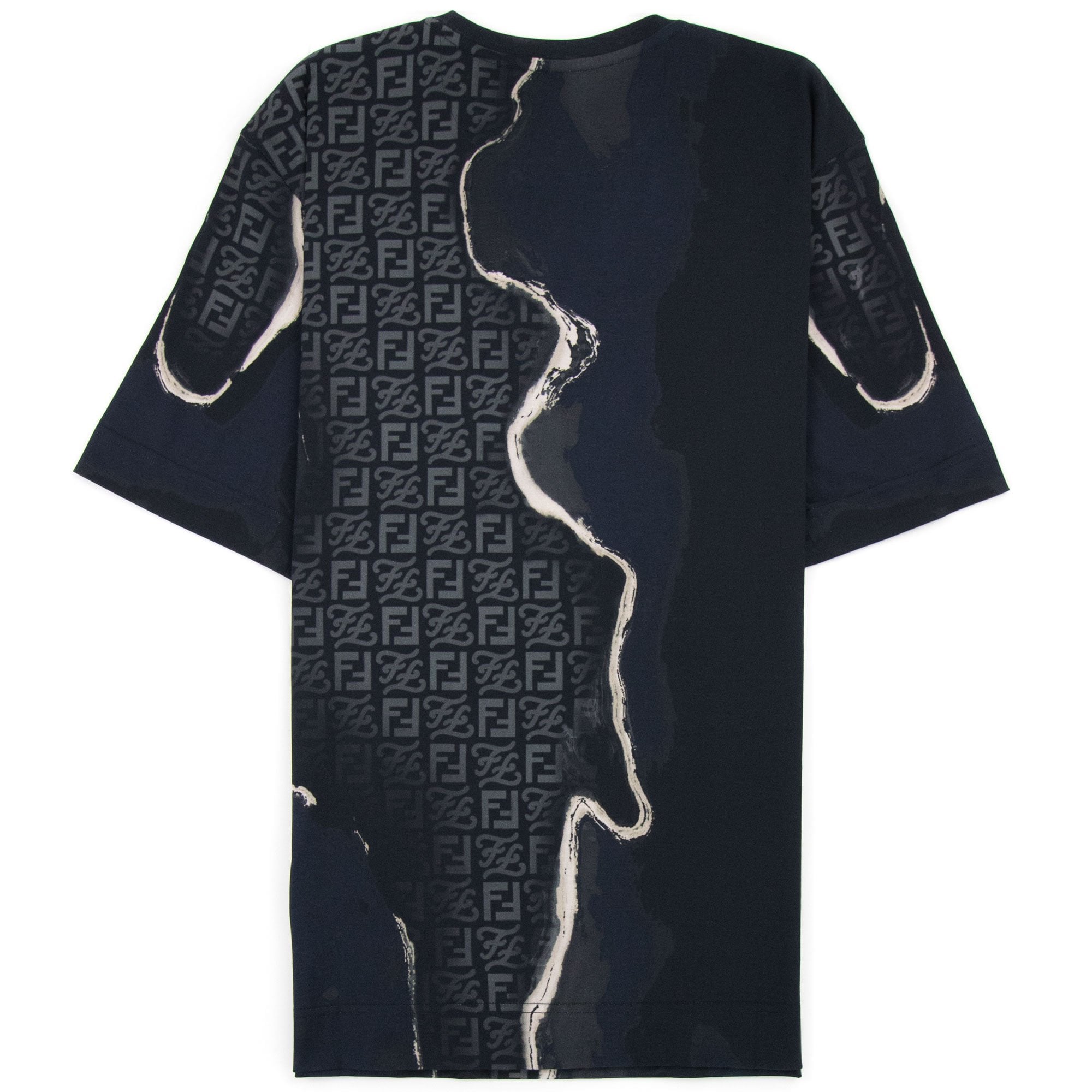 Fendi Earth Pattern T-shirt Black