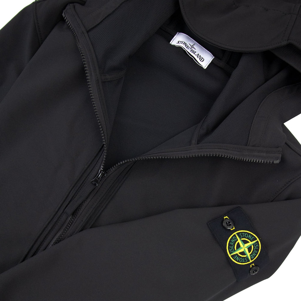 Stone Island 40427 Dye Technology Light Soft Shell Jacket Black V0029