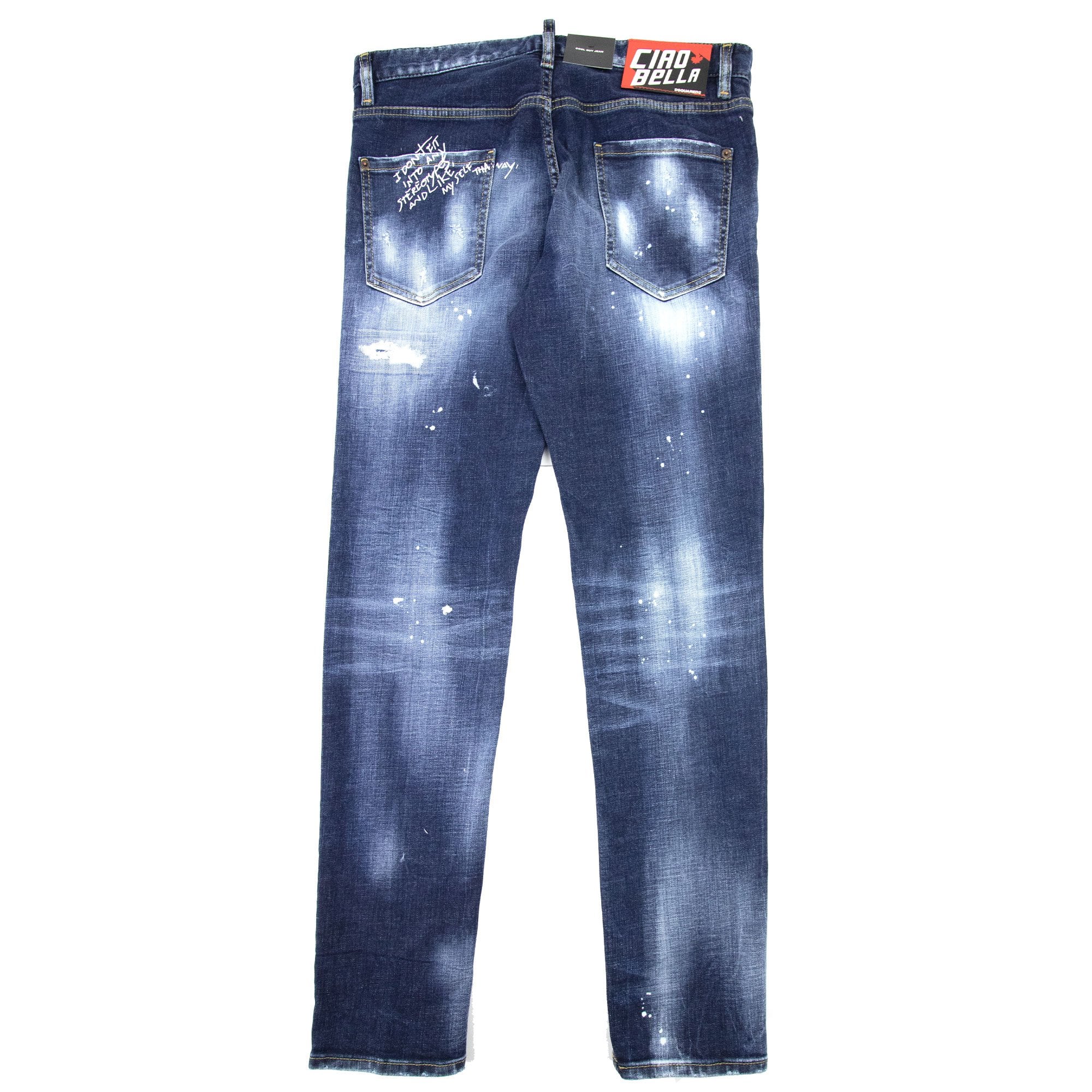美品◎DSQUARED2 デニム ジーンズ CIAO Bella パッチ Dsquared2 Ciao Bella Dark Cool Guy Jean Denim – Onu