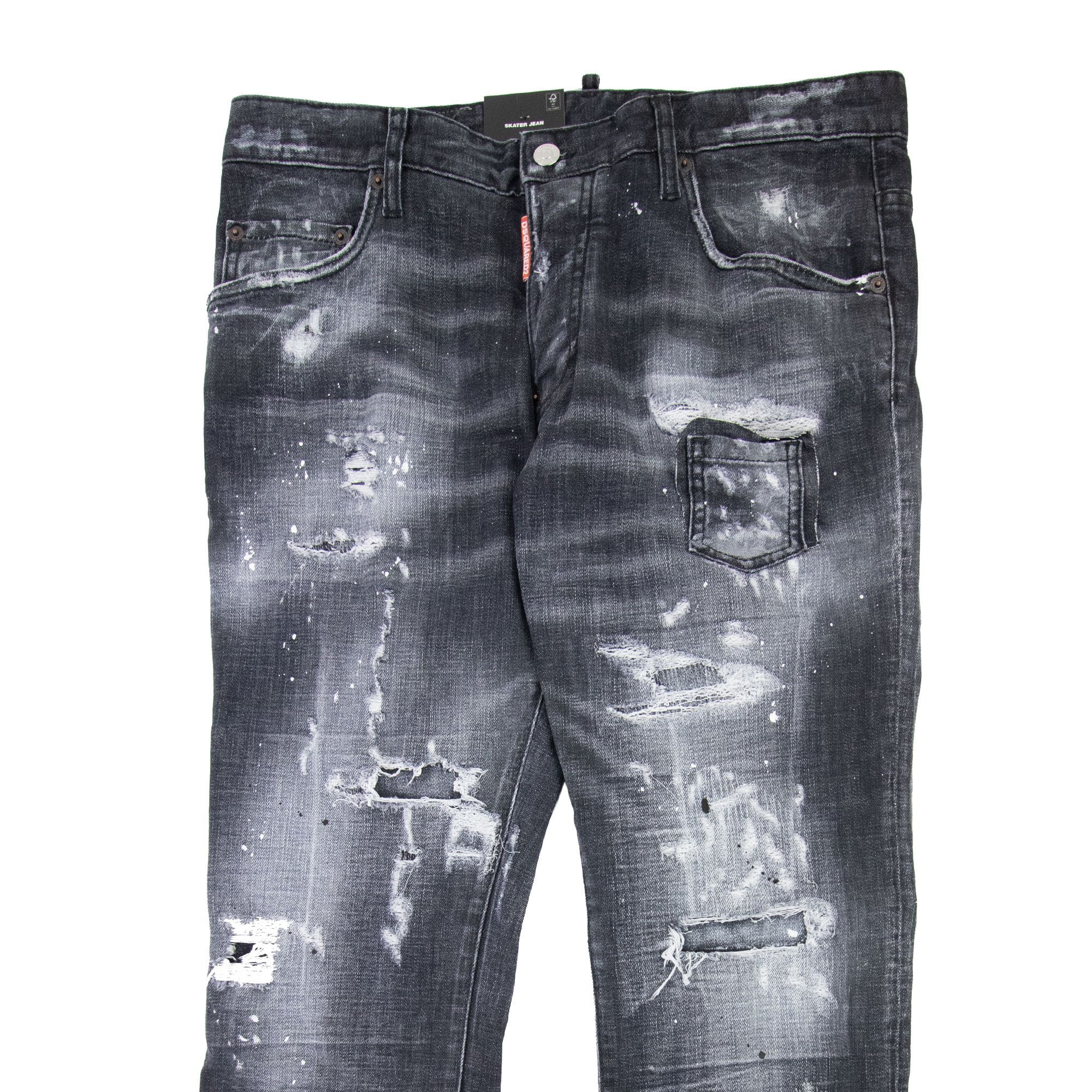 Dsquared2 Black Ripped Wash Skater Jean Black