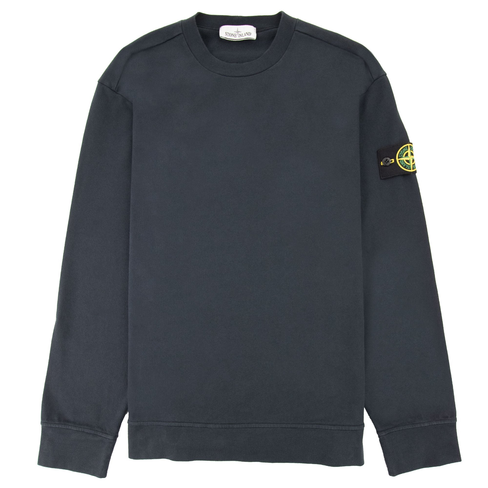 Stone Island Garment Dyed Heavy Cotton Sweater Navy Blue V0020