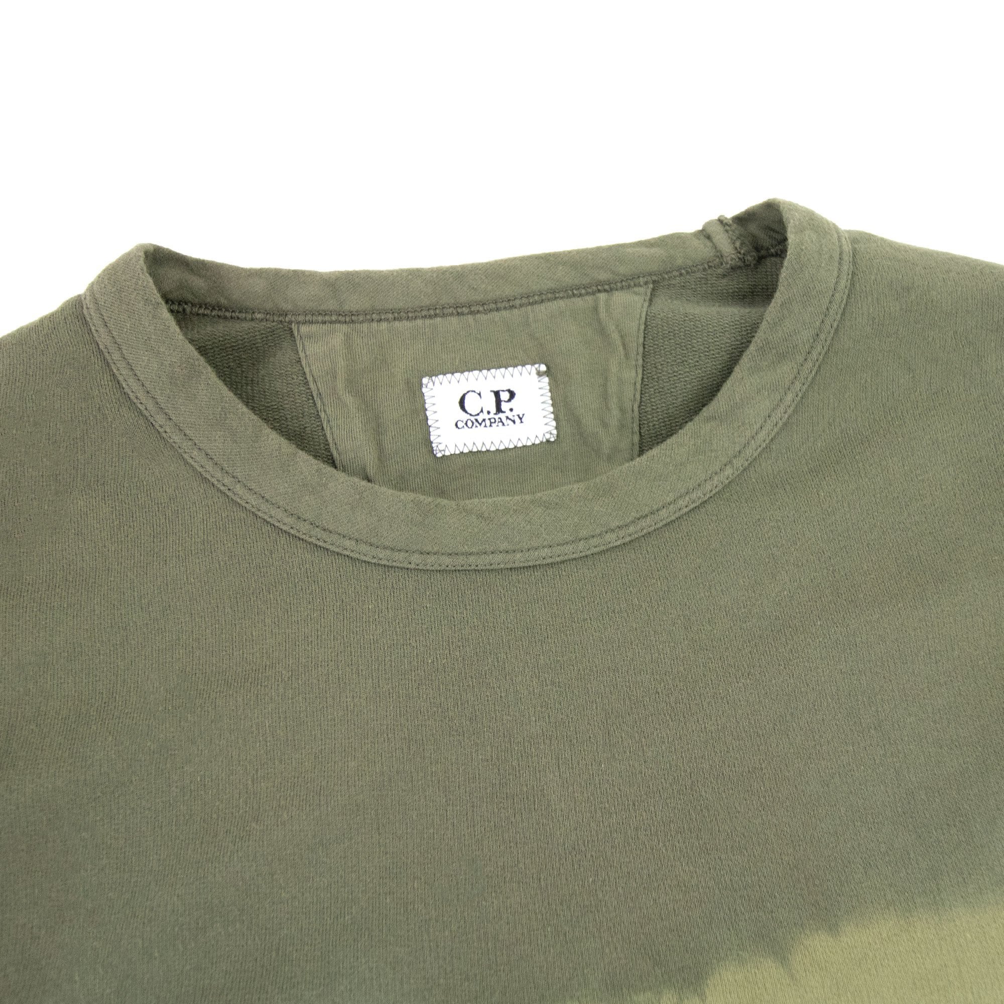 Cp Company Light Fleece Tie-dye Logo Sweatshirt Khaki