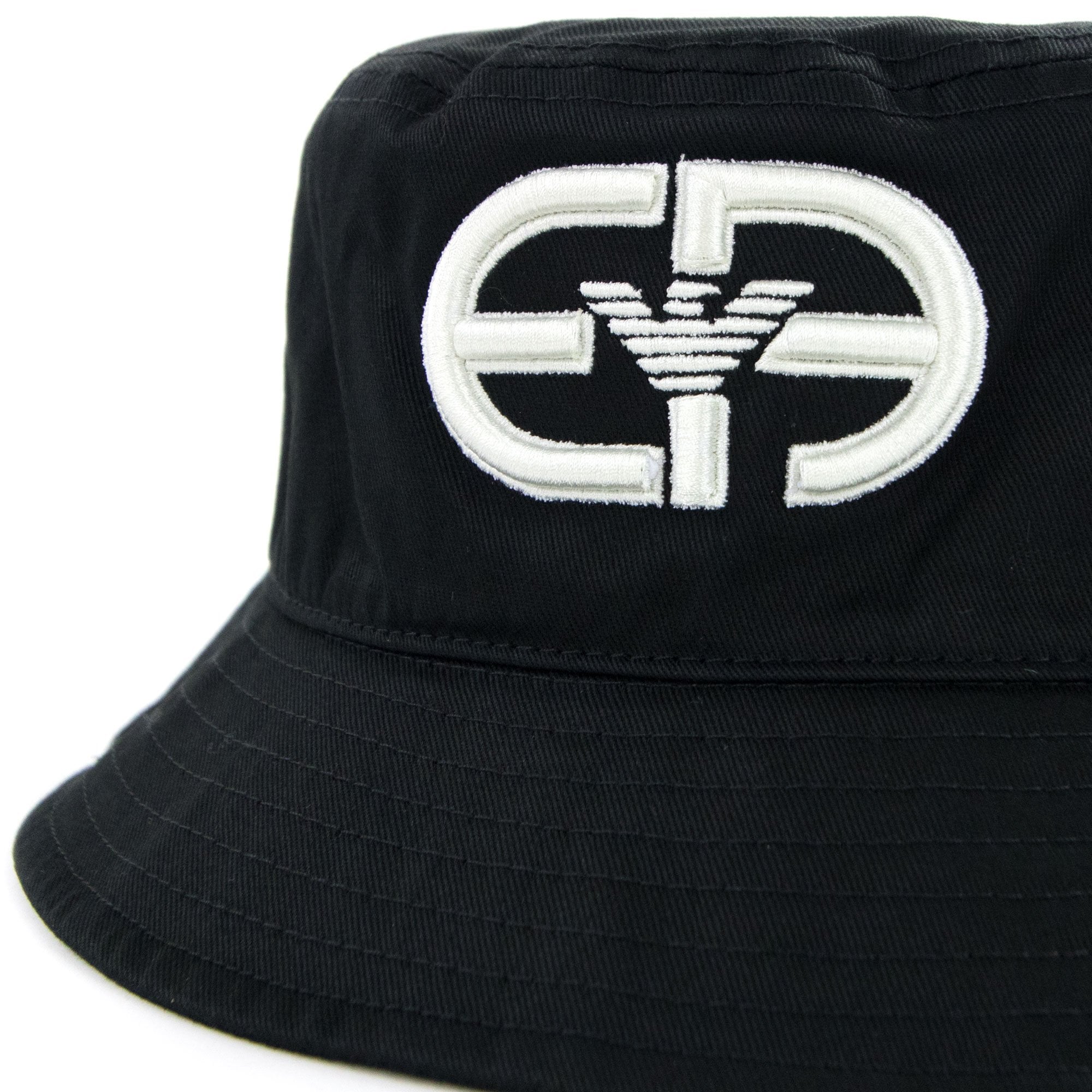 Emporio Armani Cloche Hat With R-EAcreate Logo Embroidery Black
