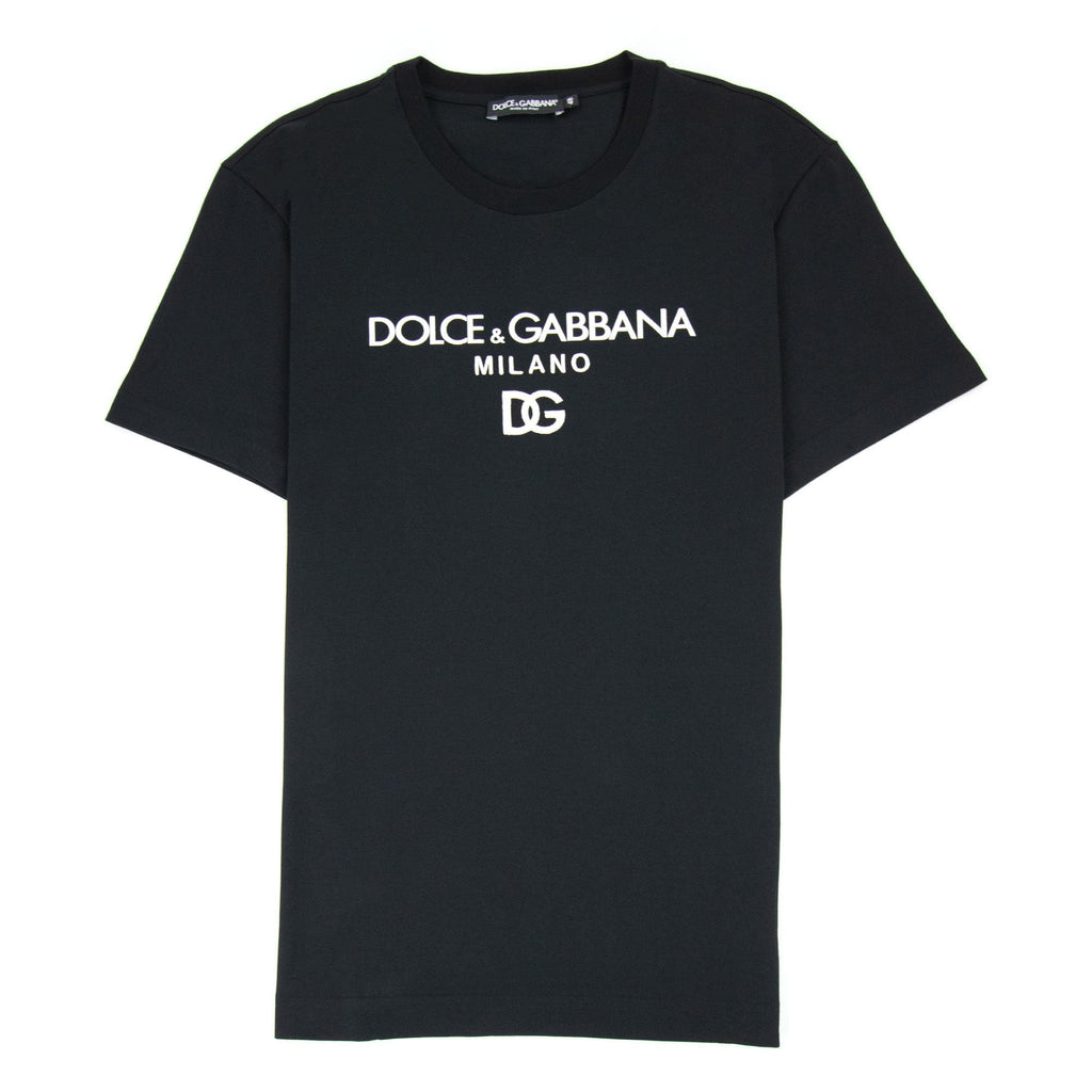 Dolce & Gabbana Cotton T-shirt With Dg Embroidery And Patch Black