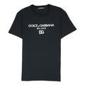 Dolce & Gabbana Cotton T-shirt With Dg Embroidery And Patch Black
