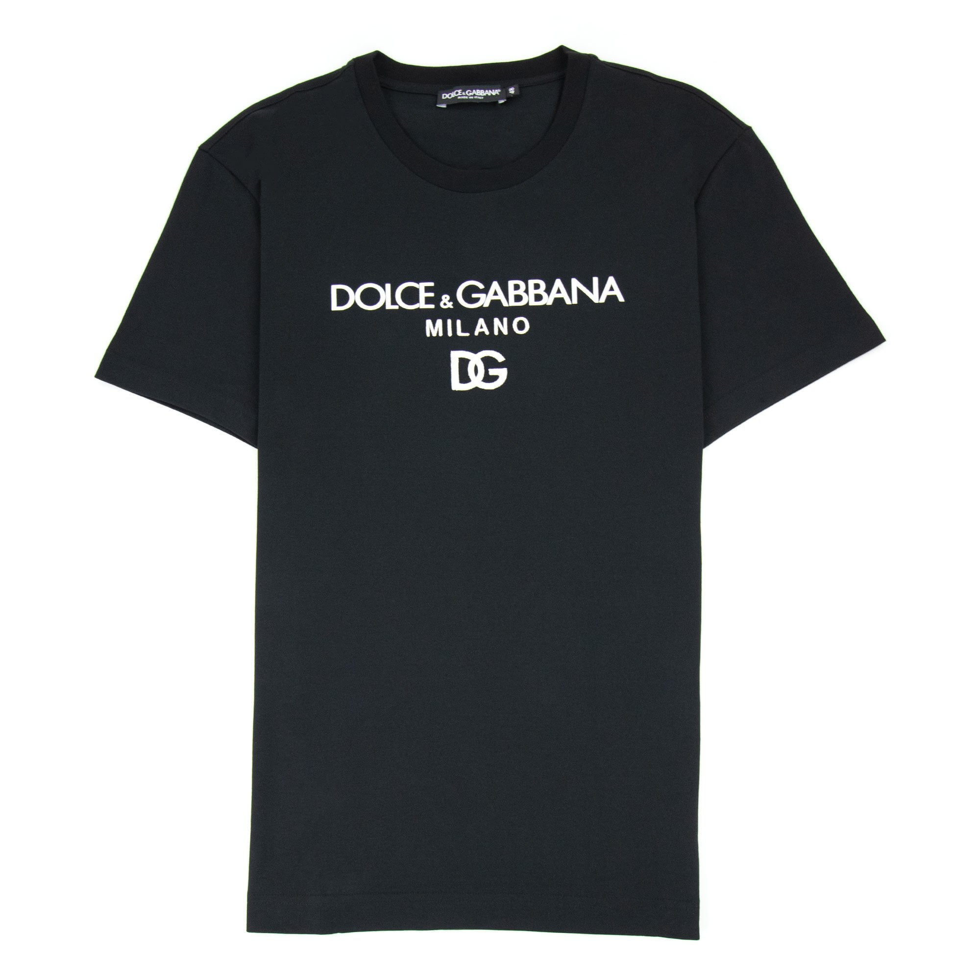 Dolce & Gabbana Cotton T-shirt With Dg Embroidery And Patch Black