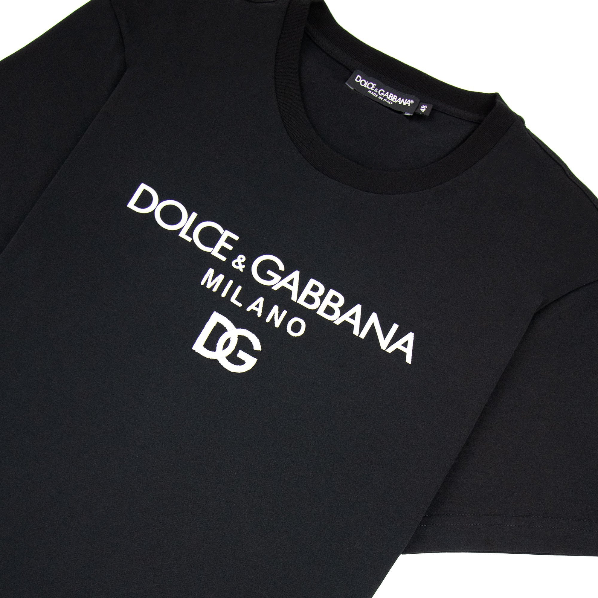 Dolce & Gabbana Cotton T-shirt With Dg Embroidery And Patch Black