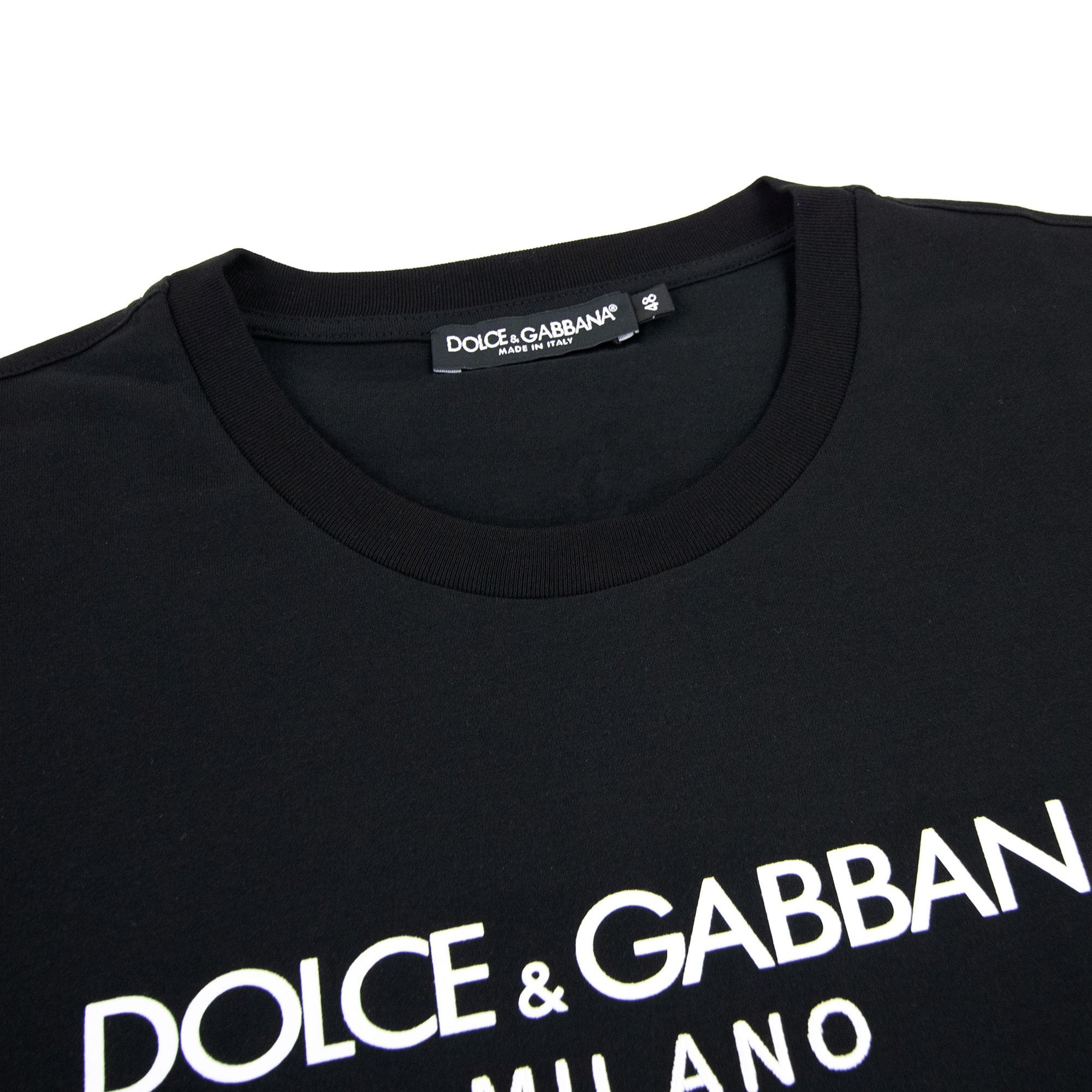 Dolce & Gabbana Cotton T-shirt With Dg Embroidery And Patch Black