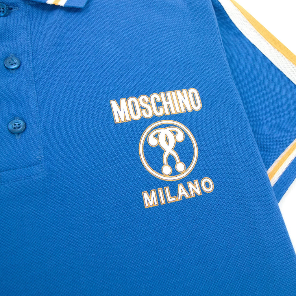 Moschino Couture Double Question Mark S/s Polo Blue