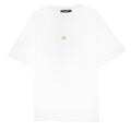 Dolce & Gabbana Cotton T-shirt With Metallic Dg Logo White
