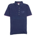 Cp Company Indigo Blue Chest Logo Polo Indigo Blue