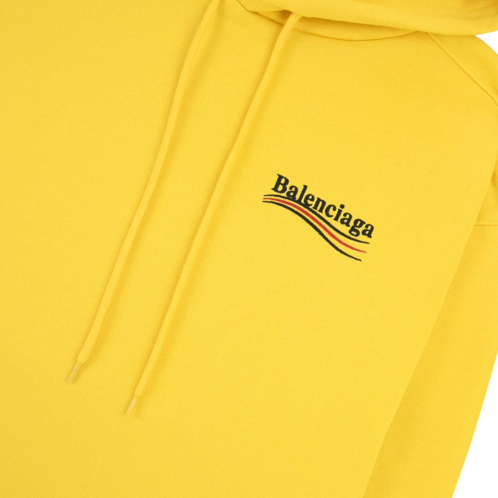 Balenciaga Political Campaign Embroidery Hoodie Yellow