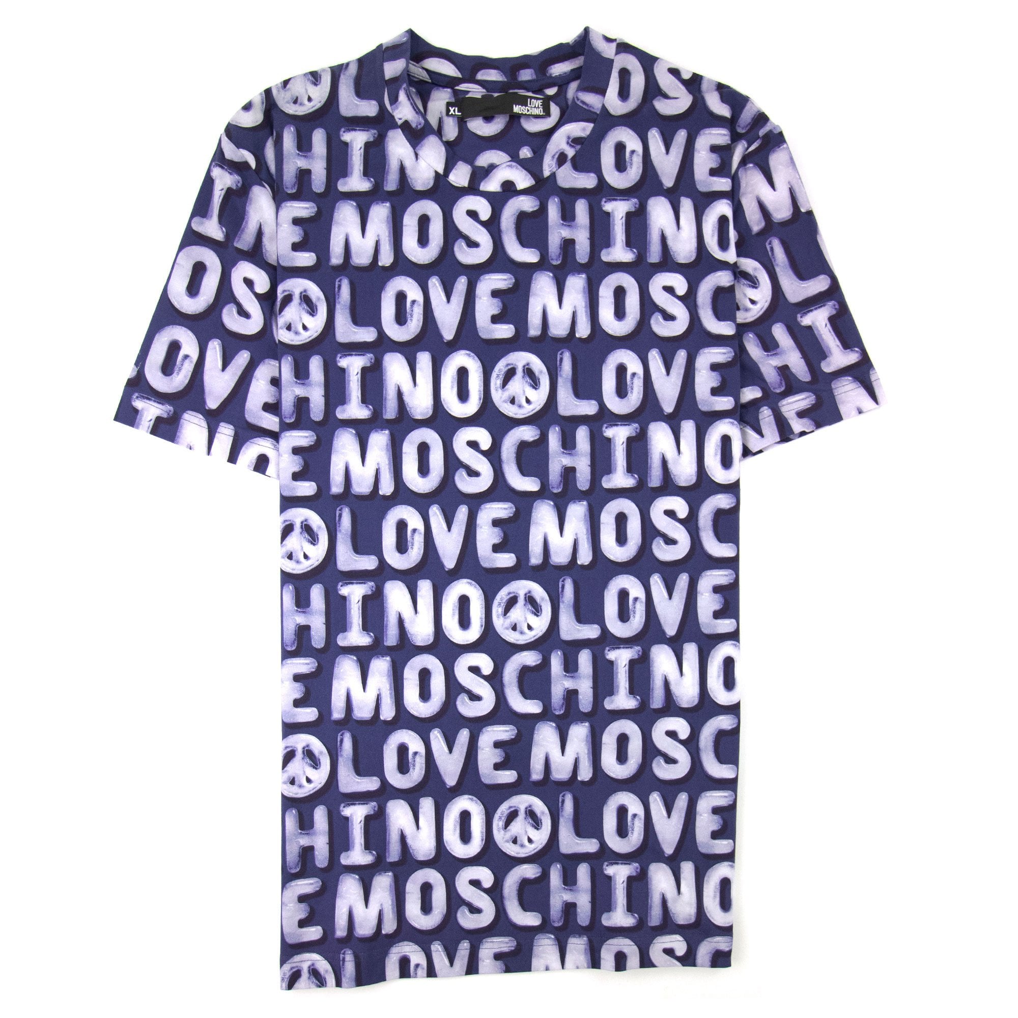 Love Moschino Logo S/s T Shirt Navy Blue